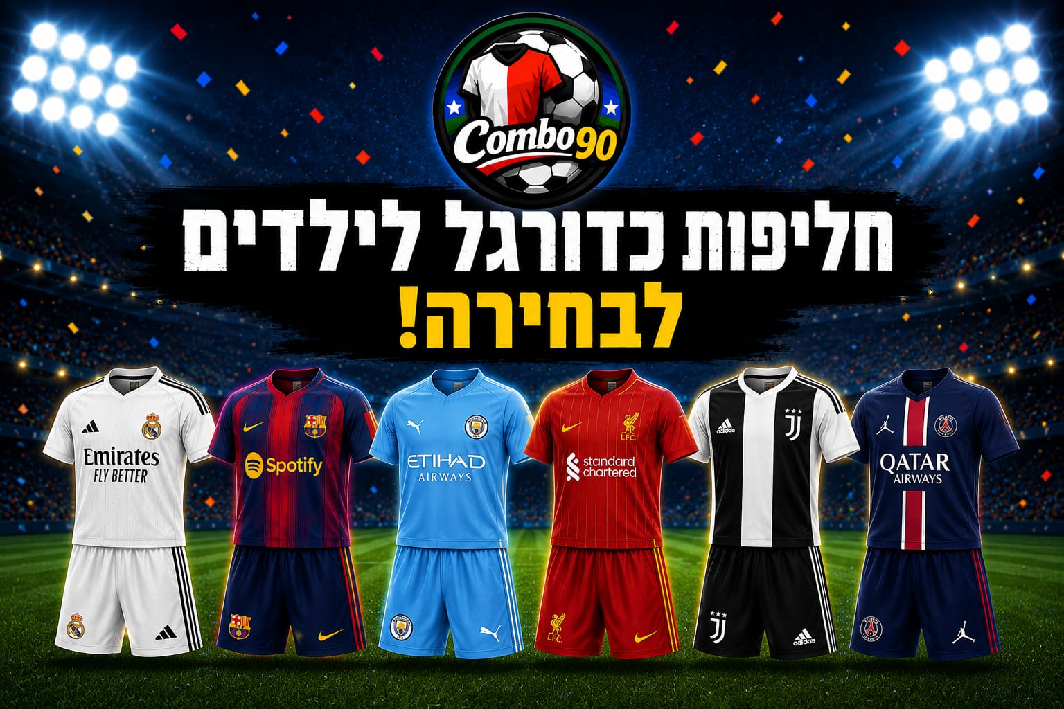 חליפות כדורגל לבחירה לילדים